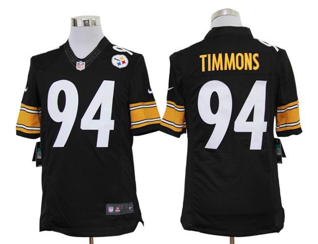 Nike Pittsburgh Steelers #94 Lawrence Timmons Black Game LIMITED NFL Jerseys Cheap