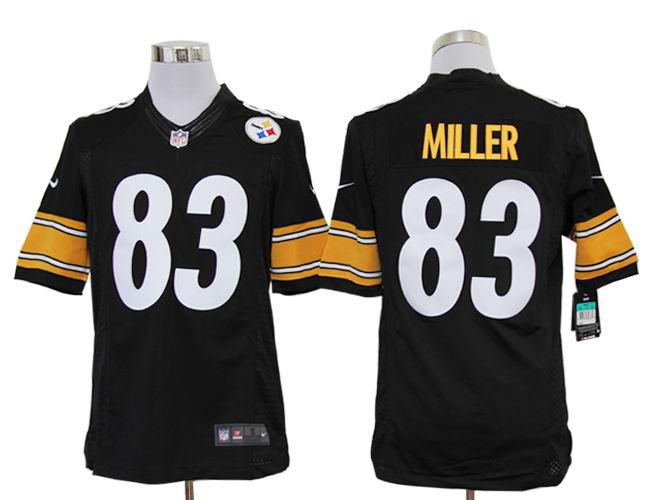 Nike Pittsburgh Steelers #83 Miller Black Game LIMITED NFL Jerseys Cheap