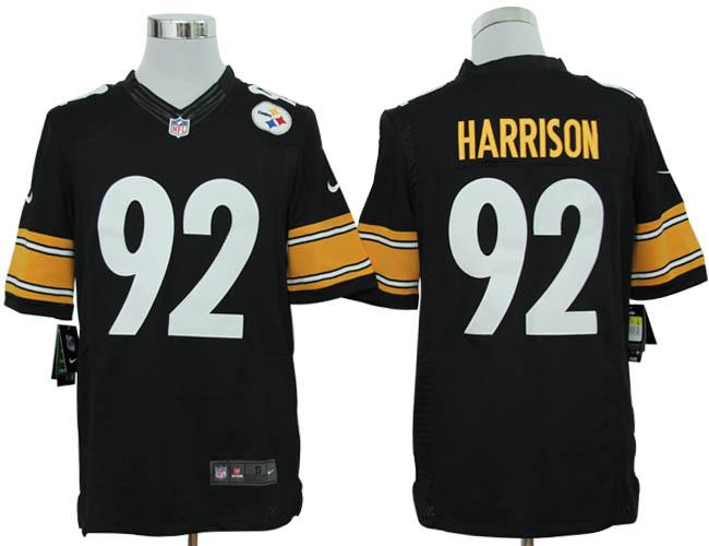 Nike Pittsburgh Steelers #92 Harrison Black Game LIMITED NFL Jerseys Cheap