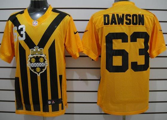 Nike Pittsburgh Steelers #63 Dawson Yellow Nike 1933s Throwback Elite Jerseys Cheap