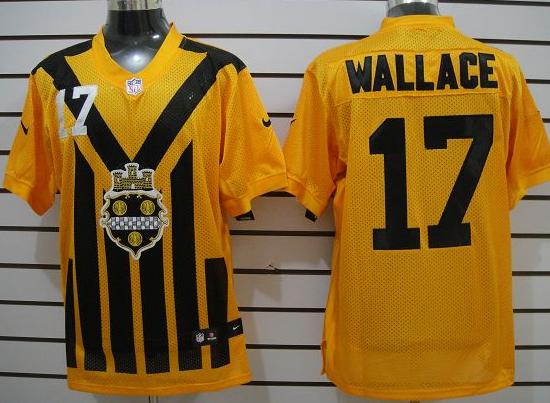 Nike Pittsburgh Steelers #17 Mike Wallace Yellow Nike 1933s Throwback Elite Jerseys Cheap