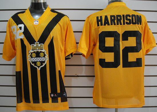 Nike Pittsburgh Steelers #92 Harrison Yellow Nike 1933s Throwback Elite Jerseys Cheap