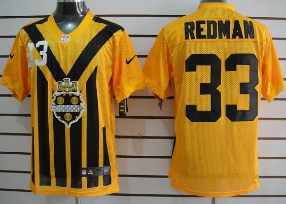Nike Pittsburgh Steelers #33 Isaac Redman Yellow Nike 1933s Throwback Elite Jerseys Cheap