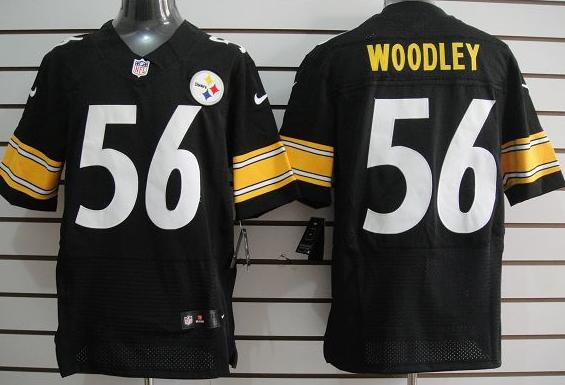 Nike Pittsburgh Steelers #56 Lamarr Woodley Black Elite Nike NFL Jerseys Cheap