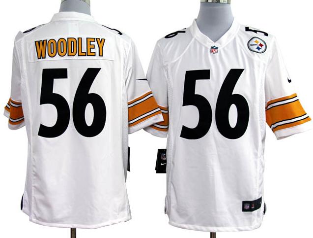 Nike Pittsburgh Steelers #56 Lamarr Woodley White Game Nike NFL Jerseys Cheap