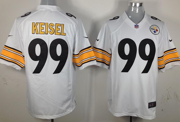 Nike Pittsburgh Steelers 99# Brett Keisel White Game Nike NFL Jerseys Cheap
