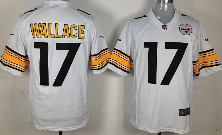 Nike Pittsburgh Steelers #17 Mike Wallace White Game Nike NFL Jerseys Cheap