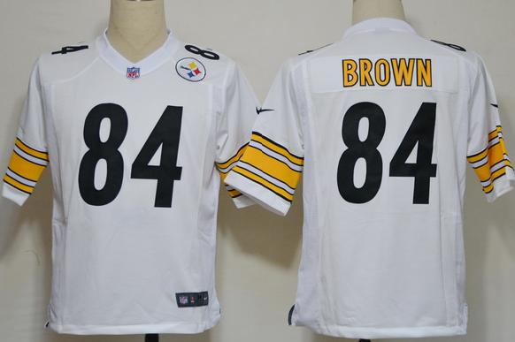 Nike Pittsburgh Steelers #84 Antonio Brown White Game Nike NFL Jerseys Cheap
