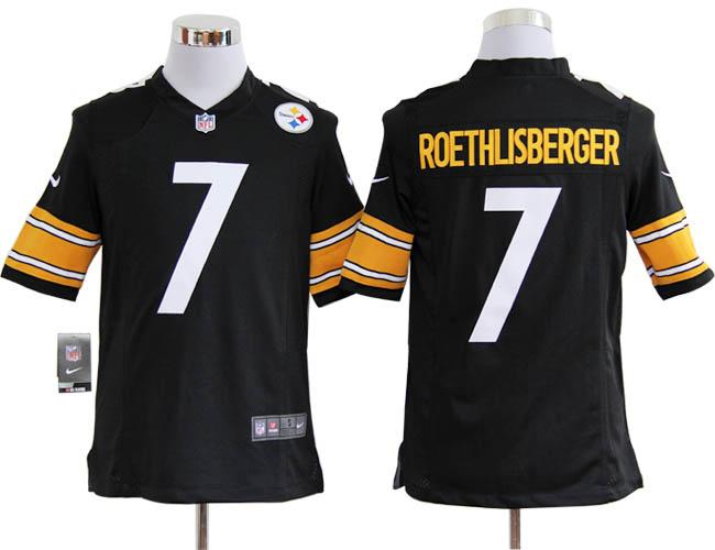 Nike Pittsburgh Steelers #7 Ben Roethlisberger Black NIKE NFL Jerseys Cheap