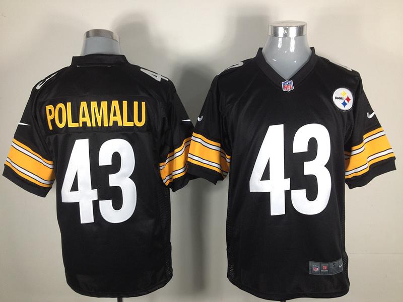 Nike Pittsburgh Steelers #43 Troy Polamalu Black Nike NFL Jerseys Cheap