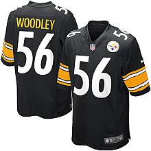 Nike Pittsburgh Steelers #56 Lamarr Woodley Black Nike NFL Jerseys Cheap
