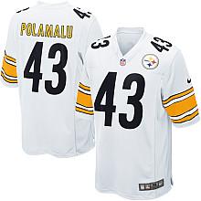 Nike Pittsburgh Steelers #43 Troy Polamalu White Nike NFL Jerseys Cheap