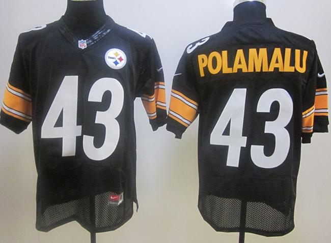 Nike Pittsburgh Steelers #43 Troy Polamalu Black Nike NFL Jerseys Cheap