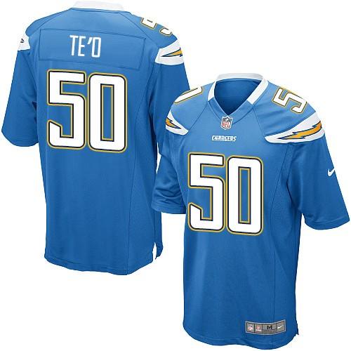 Nike San Diego Chargers 50 Manti TE'O Light Blue Game NFL Jerseys Cheap