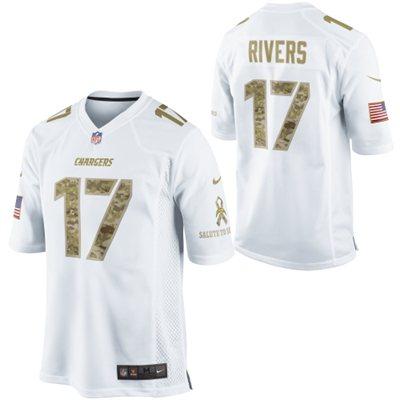 Nike San Diego Chargers 17 Philip Rivers White Salute to Service Game NFL Jersey Cheap