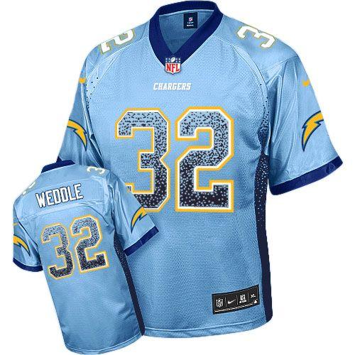 Nike San Diego Chargers 32 Eric Weddle Electric Blue Drift Fashion Elite NFL Jerseys Cheap