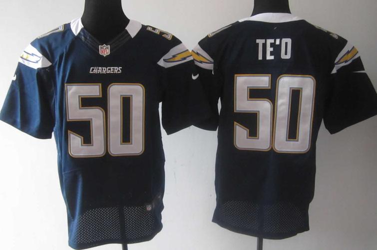 Nike San Diego Chargers 50 Manti TE'O Dark Blue Elite NFL Jersey Cheap