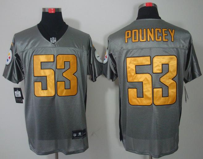 Nike Pittsburgh Steelers 53 Maurkice Pouncey Grey Shadow NFL Jerseys Cheap