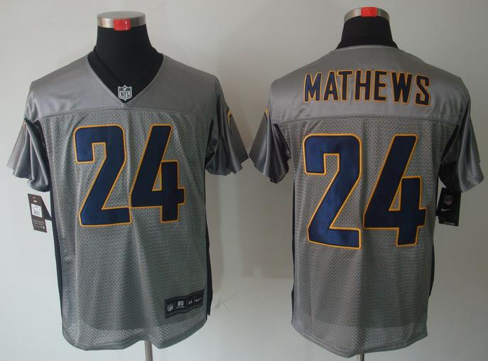 Nike San Diego Chargers 24# Ryan Mathews Grey Shadow NFL Jerseys Cheap