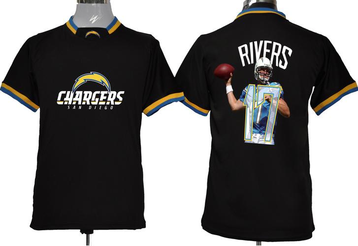 Nike San Diego Chargers 17# Philip Rivers Black All-Star Fashion NFL Jerseys Cheap