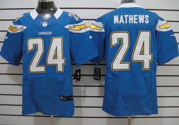 Nike San Diego Chargers 24# Ryan Mathews Light Blue Nike NFL Jerseys Cheap