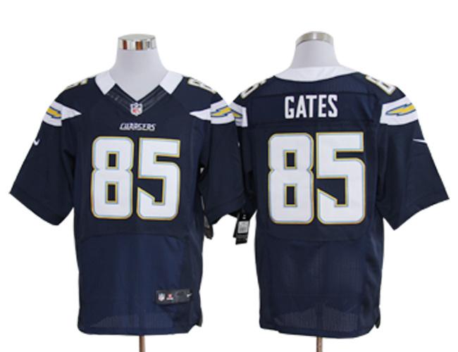 Nike San Diego Chargers 85# Antonio Gates Dark Blue Elite Nike NFL Jerseys Cheap
