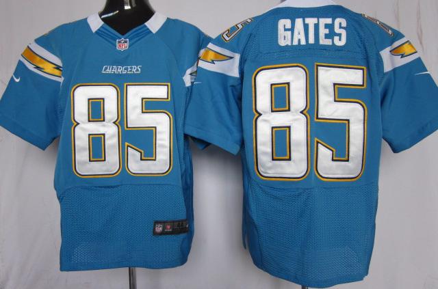 Nike San Diego Chargers 85# Antonio Gates Light Blue Elite Nike NFL Jerseys Cheap