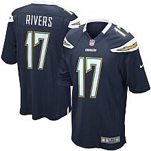 Nike San Diego Chargers 17# Philip Rivers Dark Blue Nike NFL Jerseys Cheap
