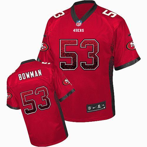 Nike San Francisco 49ers 53 NaVorro Bowman Red Drift Fashion Elite NFL Jerseys Cheap