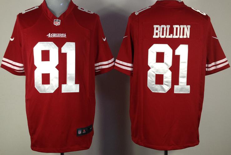 Nike San Francisco 49ers 81 Anquan Boldin Red Game NFL Football Jerseys Cheap