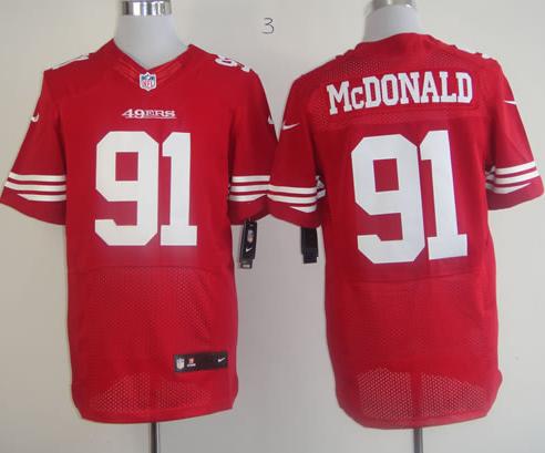 Nike San Francisco 49ers 91# Ray McDonald Red Elite NFL Jerseys Cheap