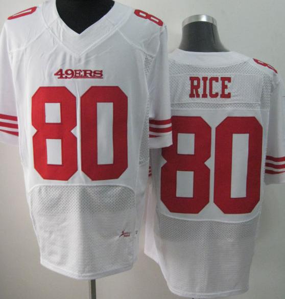 Nike San Francisco 49ers 80 Jerry Rice White Elite NFL Jerseys Cheap