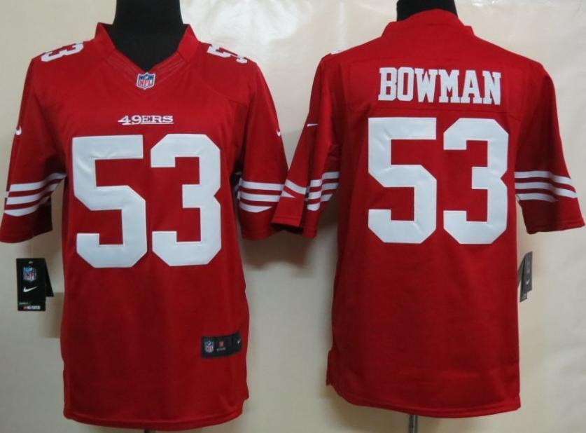 Nike San Francisco 49ers #53 NaVorro Bowman Limited Red NFL Jersey Cheap