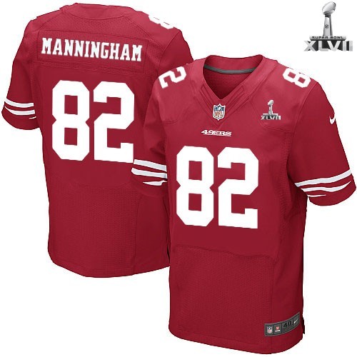 Nike San Francisco 49ers 82 Mario Manningham Elite Red 2013 Super Bowl NFL Jersey Cheap