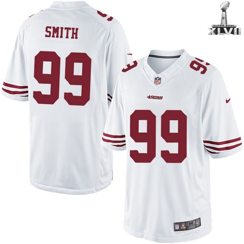 Nike San Francisco 49ers 99 Aldon Smith Limited White 2013 Super Bowl NFL Jersey Cheap