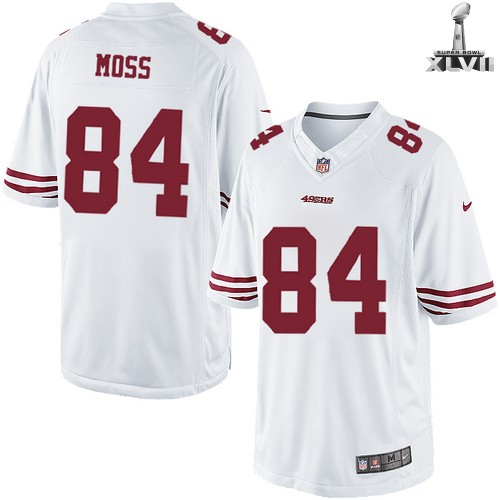 Nike San Francisco 49ers 84 Randy Moss Limited White 2013 Super Bowl NFL Jersey Cheap