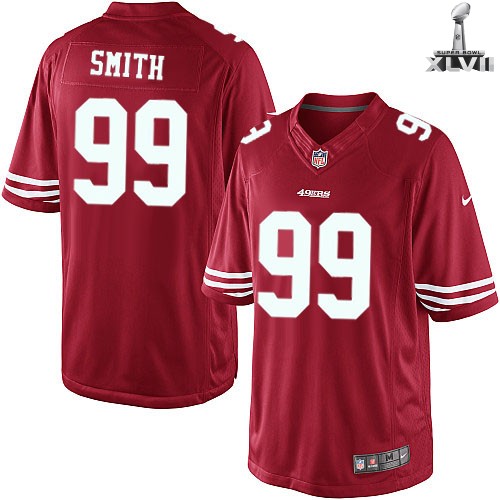 Nike San Francisco 49ers 99 Aldon Smith Limited Red 2013 Super Bowl NFL Jersey Cheap