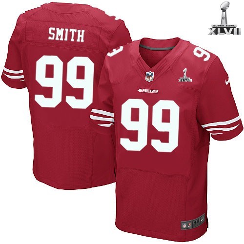 Nike San Francisco 49ers 99 Aldon Smith Elite Red 2013 Super Bowl NFL Jersey Cheap