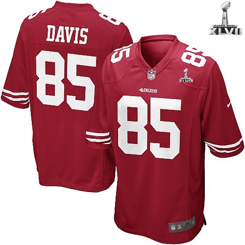 Nike San Francisco 49ers 85 Vernon Davis Game Red 2013 Super Bowl NFL Jersey Cheap