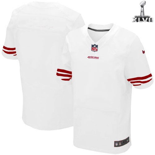 Nike San Francisco 49ers Blank Elite White 2013 Super Bowl NFL Jersey Cheap