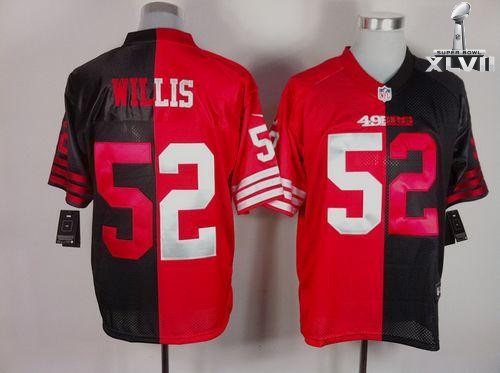 Nike San Francisco 49ers 52 Patrick Willis Elite Black Red Two Tone 2013 Super Bowl NFL Jersey Cheap