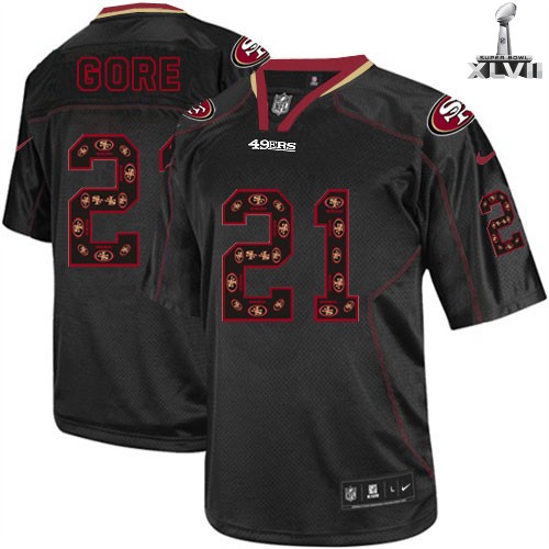 Nike San Francisco 49ers 21 Frank Gore Elite New Lights Out Black 2013 Super Bowl NFL Jersey Cheap