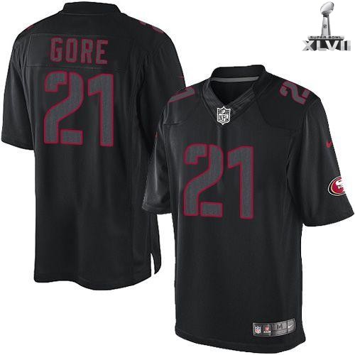 Nike San Francisco 49ers 21 Frank Gore Limited Impact Black 2013 Super Bowl NFL Jersey Cheap