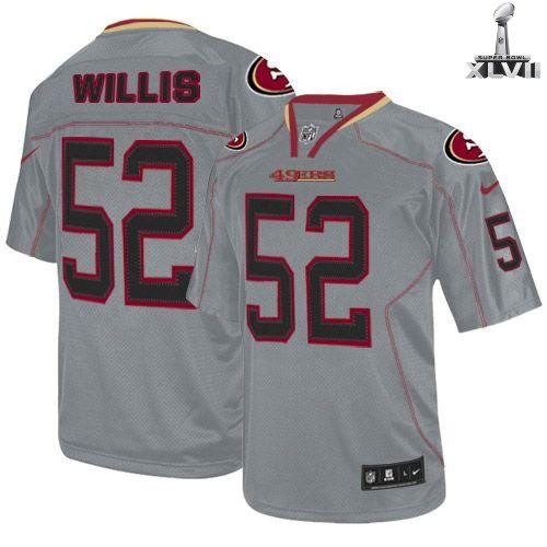 Nike San Francisco 49ers 52 Patrick Willis Lights Out Grey 2013 Super Bowl NFL Jersey Cheap