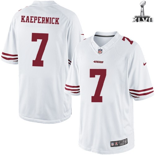 Nike San Francisco 49ers 7 Colin Kaepernick Limited White 2013 Super Bowl NFL Jersey Cheap