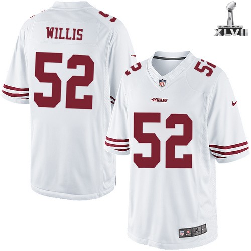 Nike San Francisco 49ers 52 Patrick Willis Limited White 2013 Super Bowl NFL Jersey Cheap