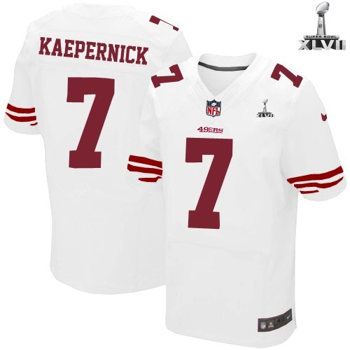 Nike San Francisco 49ers 7 Colin Kaepernick Elite White 2013 Super Bowl NFL Jersey Cheap