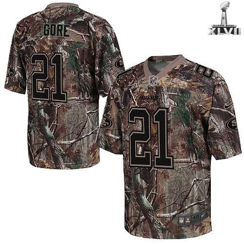 Nike San Francisco 49ers 21 Frank Gore Elite Camouflage 2013 Super Bowl NFL Jersey Cheap