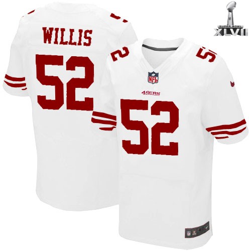 Nike San Francisco 49ers 52 Patrick Willis Elite White 2013 Super Bowl NFL Jersey Cheap