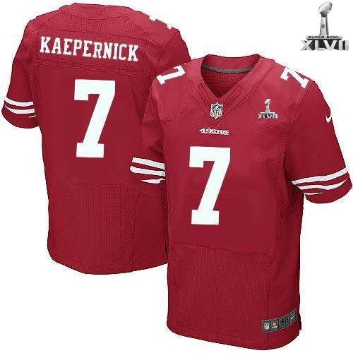 Nike San Francisco 49ers 7 Colin Kaepernick Elite Red 2013 Super Bowl NFL Jersey Cheap